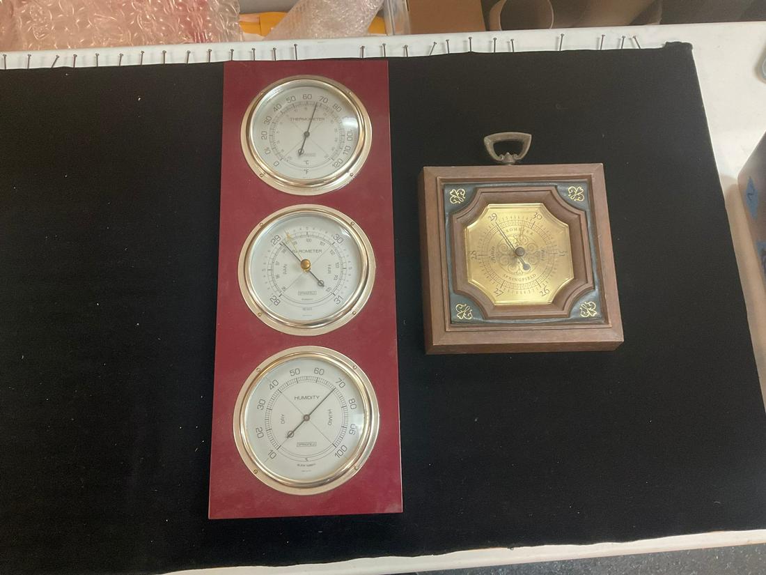 Wooden Thermometer, Barometer, and Humidity wall hanging, and barometer (1 of 1)