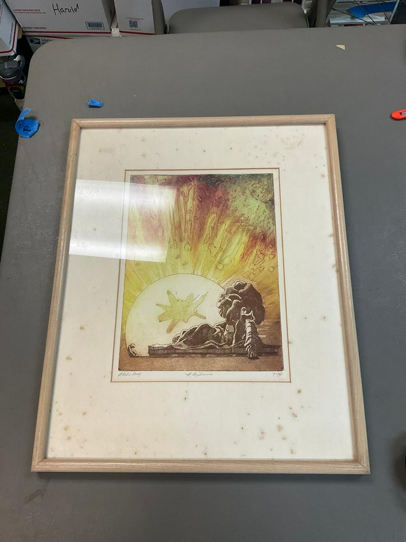 Framed mixed media artwork (1 of 1)