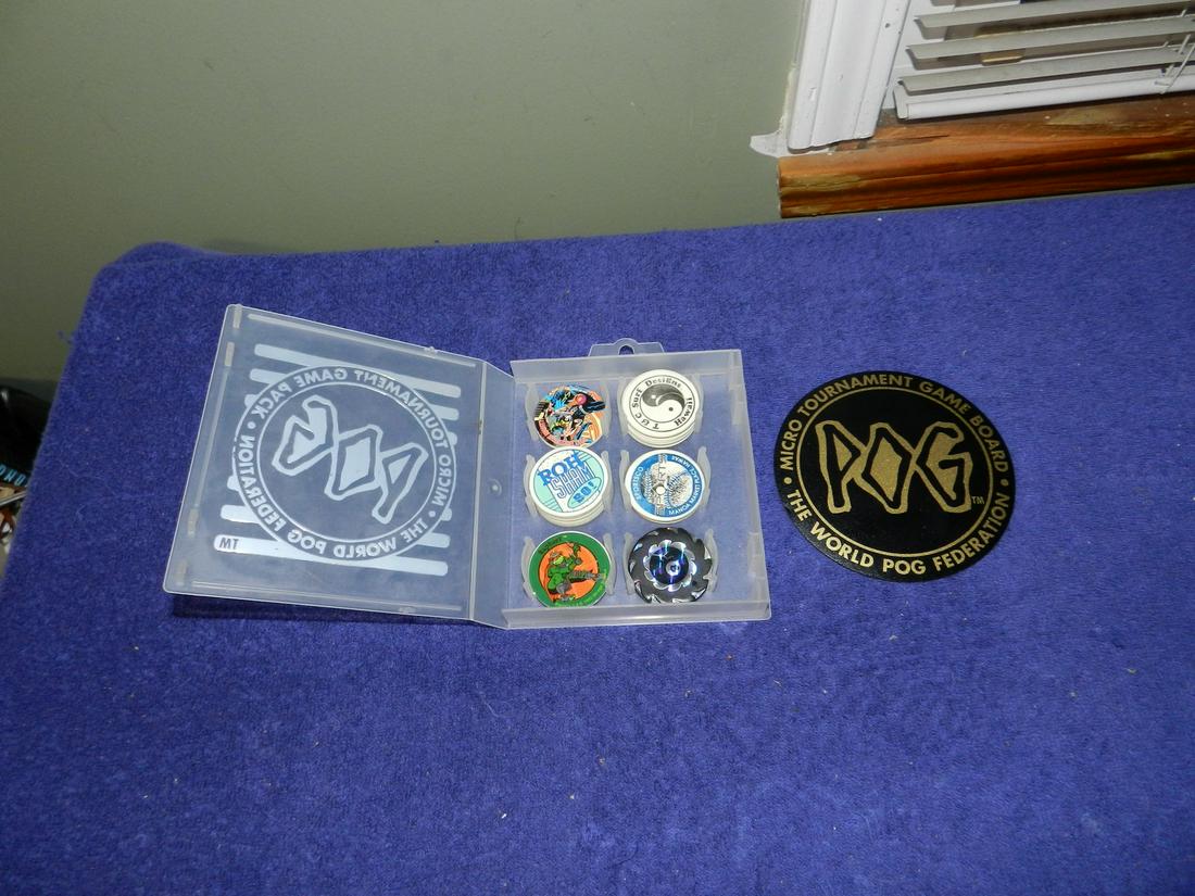 Lot of POGS Game Board and Case: Lot of POGS Game Board and Case