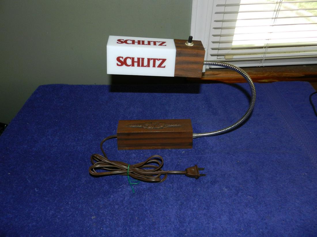 Vintage Schlitz Beer Bar Desk Lamp Works 7" Long (1 of 1)