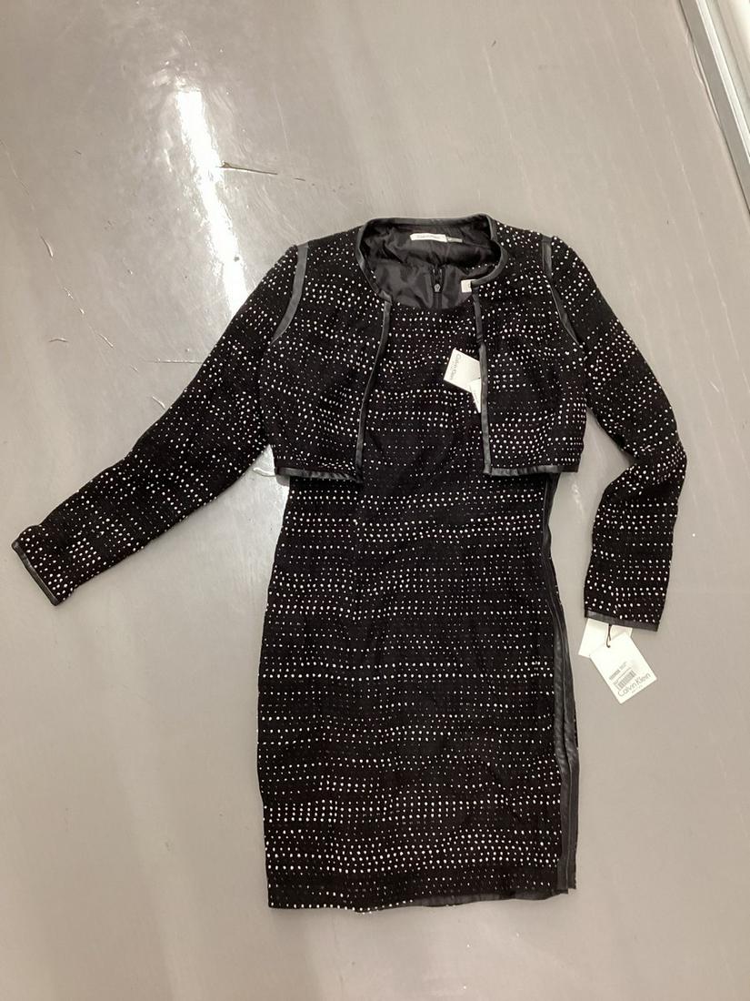 New With Tags Calvin Klein 2 Piece Sleeveless Dress and Short Jacket Petite Size 4: New With Tags Calvin Klein 2 Piece Sleeveless Dress and Short Jacket Petite Size 4