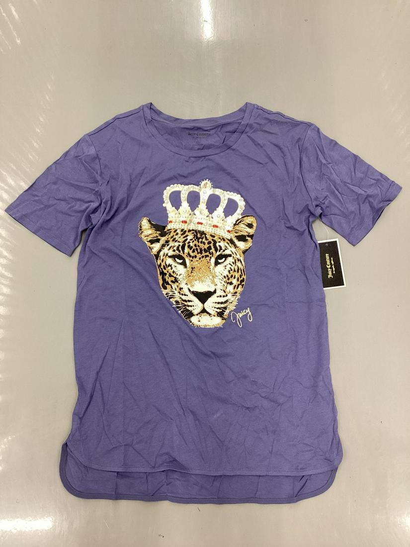 New With Tags Juicy Couture Stormy Crowned Animal Graphic Tee Size S: New With Tags Juicy Couture Stormy Crowned Animal Graphic Tee Size S