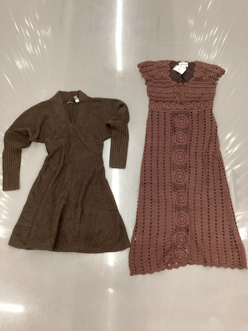 New With tags Bloomingdale's Cotton Dress Size 4 and Moda International Sweater Dress Size XS: New With tags Bloomingdale's Cotton Dress Size 4 and Moda International Sweater Dress Size XS