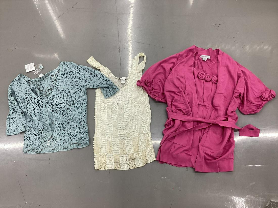New Newport News Two Piece Sweater Set M, Tank M & Crochet Shirt XS: New Newport News Two Piece Sweater Set M, Tank M & Crochet Shirt XS