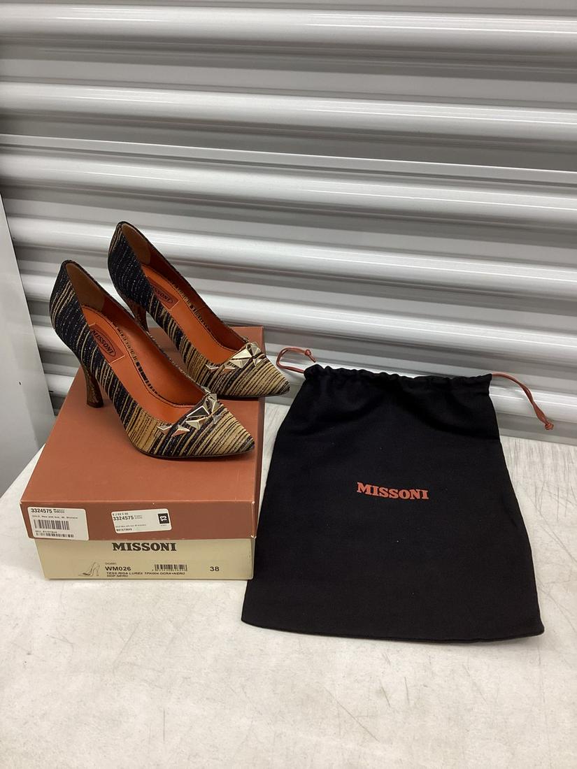New With Box Missoni Made in Italy Heels with dust bag Size 38 (approx 7): New With Box Missoni Made in Italy Heels with dust bag Size 38 (approx 7)