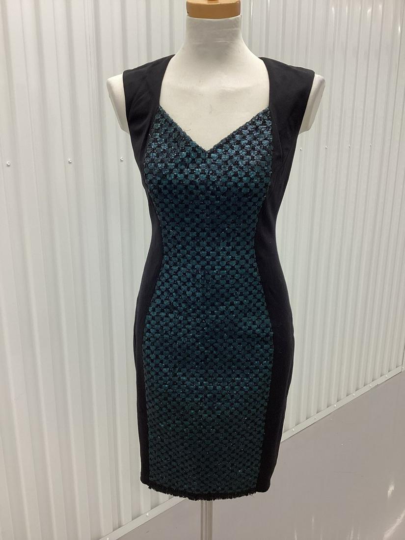 NWT Elie Tahari Sequin Front Little Black Dress Size 2: NWT Elie Tahari Sequin Front Little Black Dress Size 2