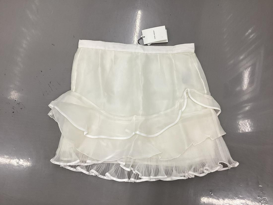 NWT Isabel Marant Made in Portugal Silk Accent Lined Skirt Size 40: NWT Isabel Marant Made in Portugal Silk Accent Lined Skirt Size 40