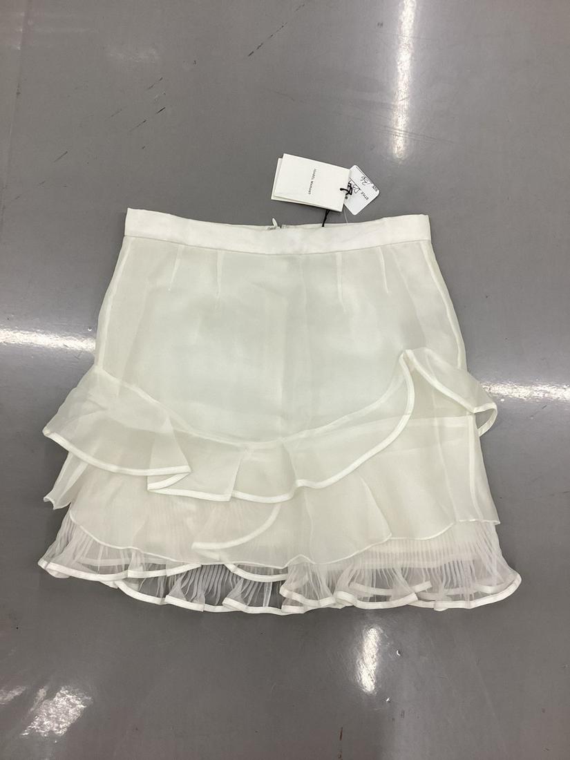 NWT Isabel Marant Made in Portugal Silk Accent Lined Skirt Size 36: NWT Isabel Marant Made in Portugal Silk Accent Lined Skirt Size 36