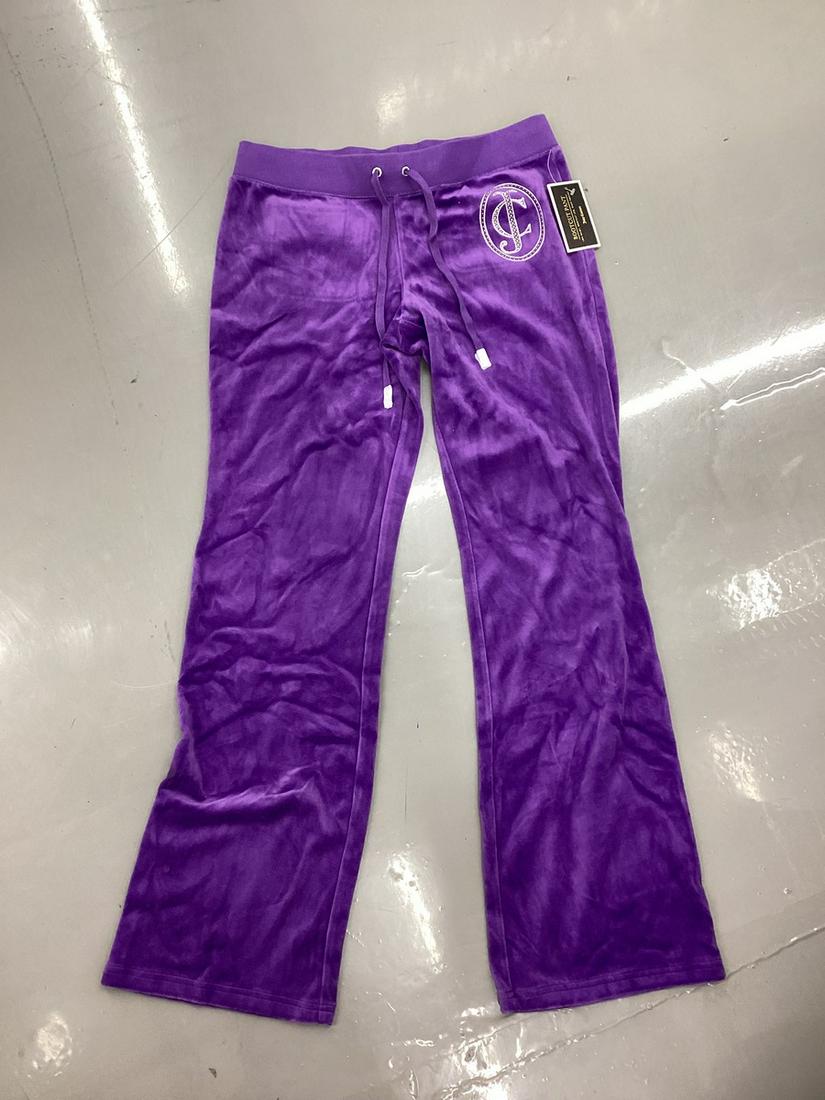 NWT Juicy Couture Bright Violet Ornate JC Pants Size M: NWT Juicy Couture Bright Violet Ornate JC Pants Size M