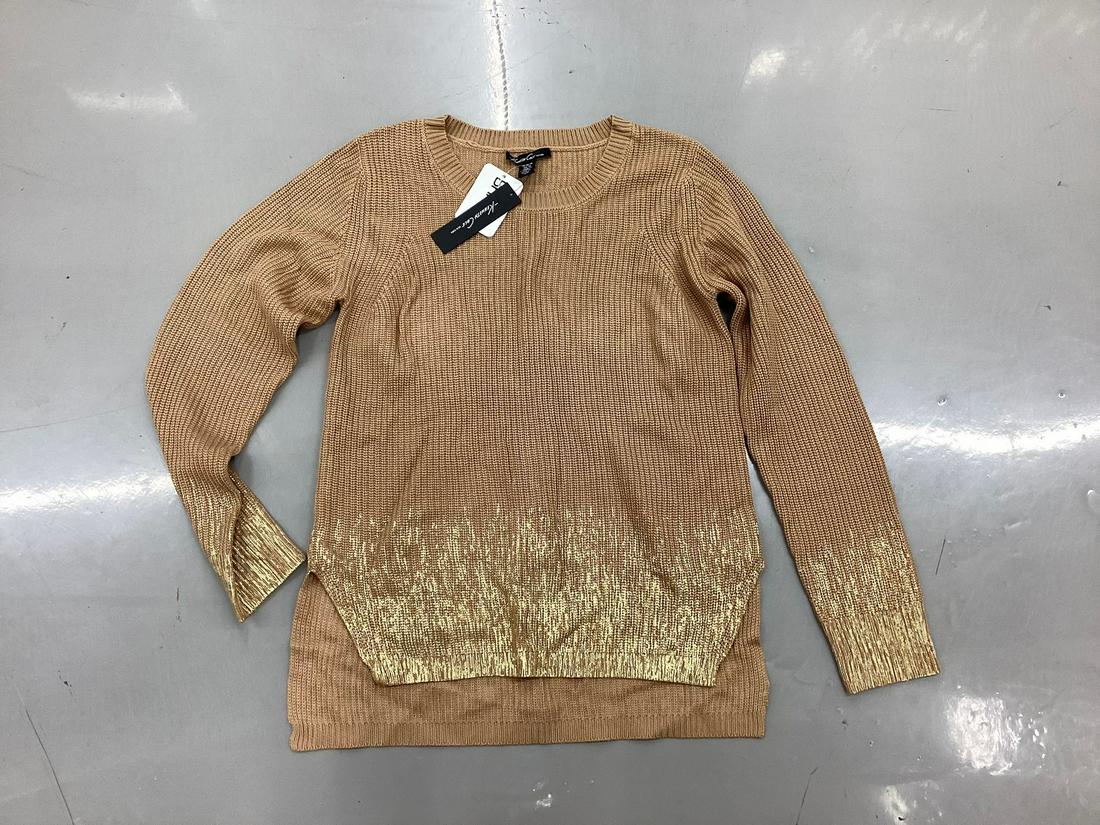 NWT Kenneth Cole Hallie Sweater in Camel & Gold Size M: NWT Kenneth Cole Hallie Sweater in Camel & Gold Size M