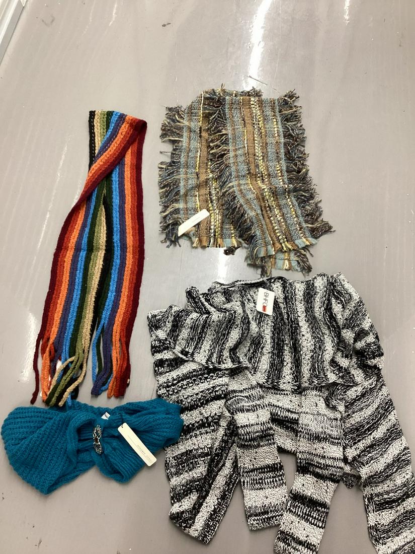 Lot of New with Tags Stefano Genovese Scarves and Multi Wrap w/Hood or scarf: Lot of New with Tags Stefano Genovese Scarves and Multi Wrap w/Hood or scarf