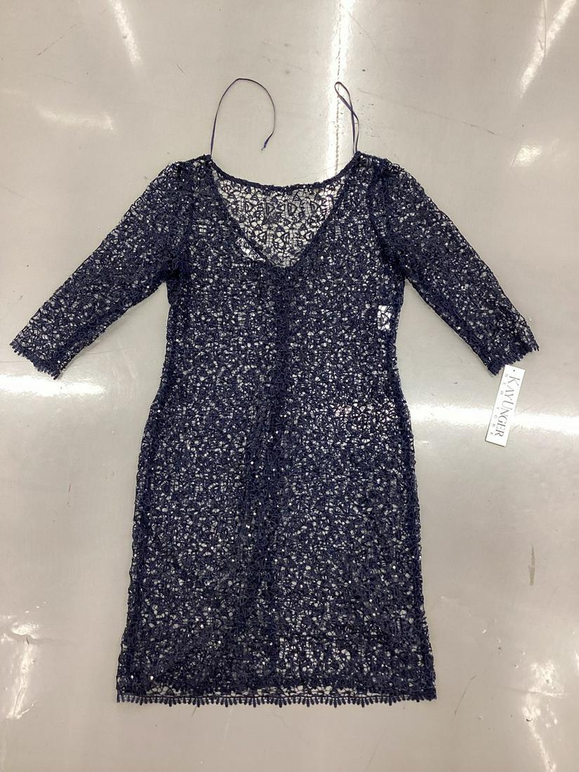 NWT Kay Unger Sequin Open Weave Sheath Dress Size 4 (no Slip Dress): NWT Kay Unger Sequin Open Weave Sheath Dress Size 4 (no Slip Dress)