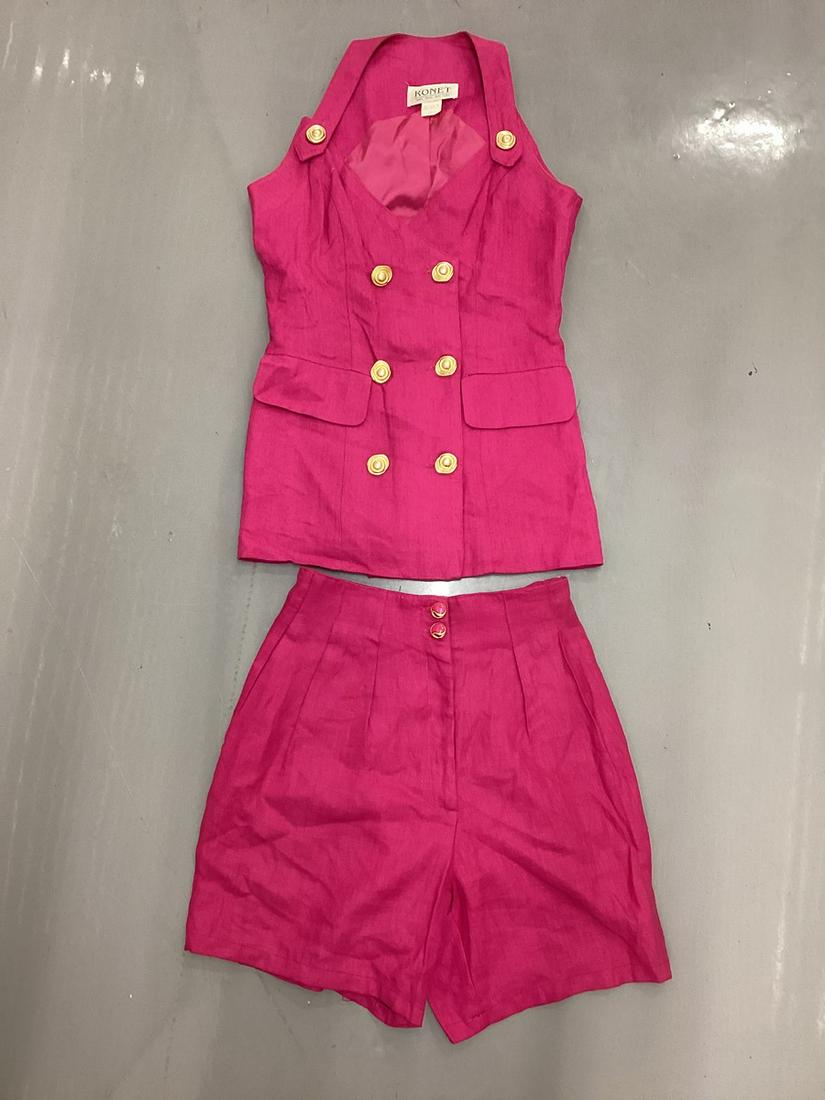 Vintage Ronet 100% Linen Vest Tunic and Shorts Size 4: Vintage Ronet 100% Linen Vest Tunic and Shorts Size 4