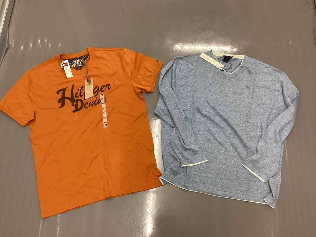 NWT 100% Linen Sweater & Tommy Hilfiger T-Shirt Size XL: NWT 100% Linen Sweater & Tommy Hilfiger T-Shirt Size XL