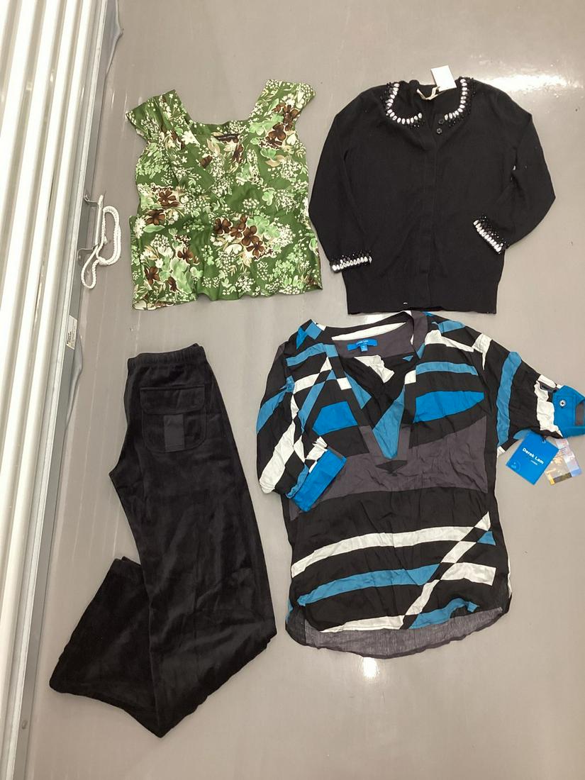 Lot of Size XS Womens - 100% Silk Nine West, NWT Derek Lam, NWT Boston Proper XXS Cardigan with: Lot of Size XS Womens - 100% Silk Nine West, NWT Derek Lam, NWT Boston Proper XXS Cardigan with Rhinestone Accent