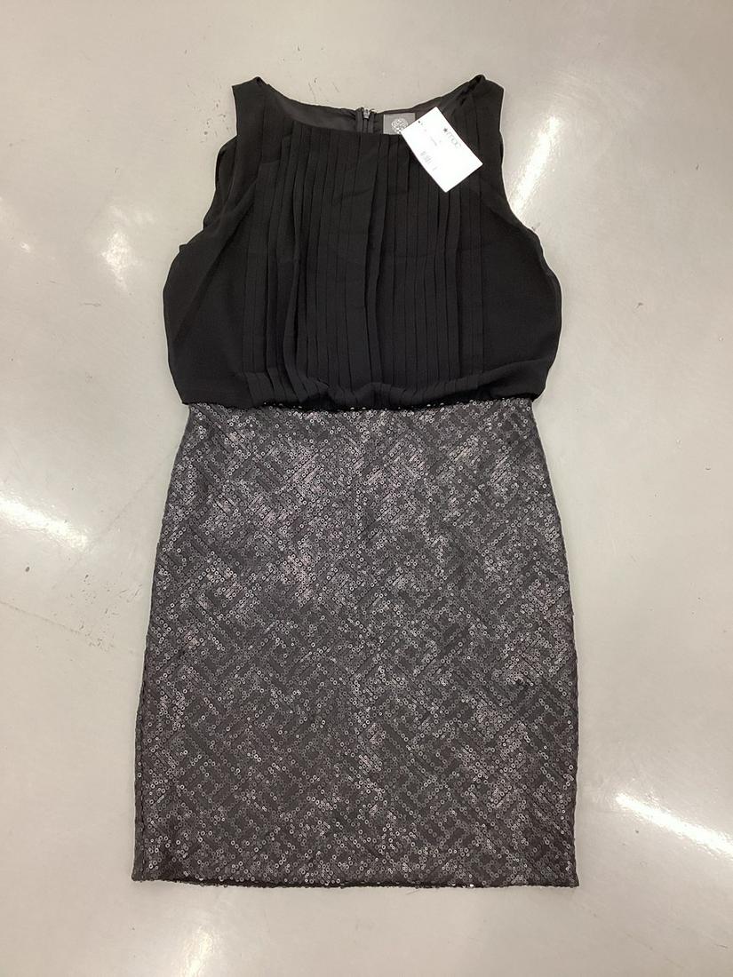 NWT Vince Camuto Sequin Bottom Little Black Dress Size 6: NWT Vince Camuto Sequin Bottom Little Black Dress Size 6