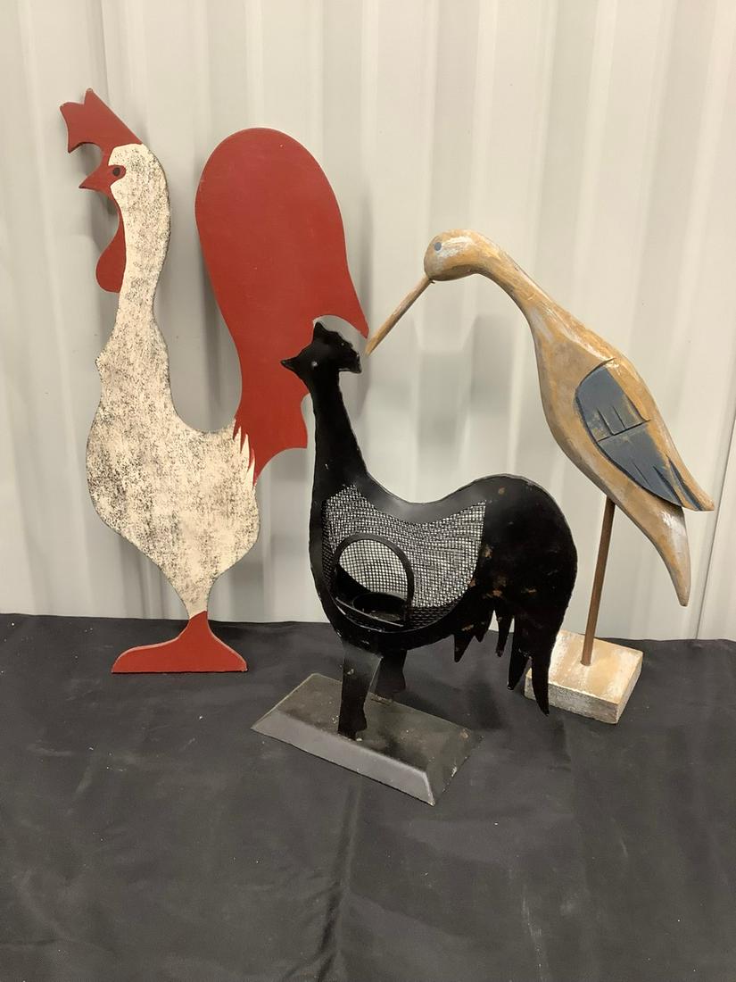 Rooster Candle holder, Rooster wall hanging and more, tallest 17 (1 of 1)