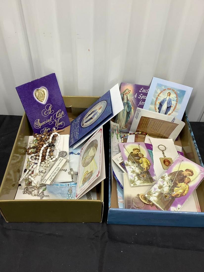 Lot of Religious items including rosary beads (1 of 1)