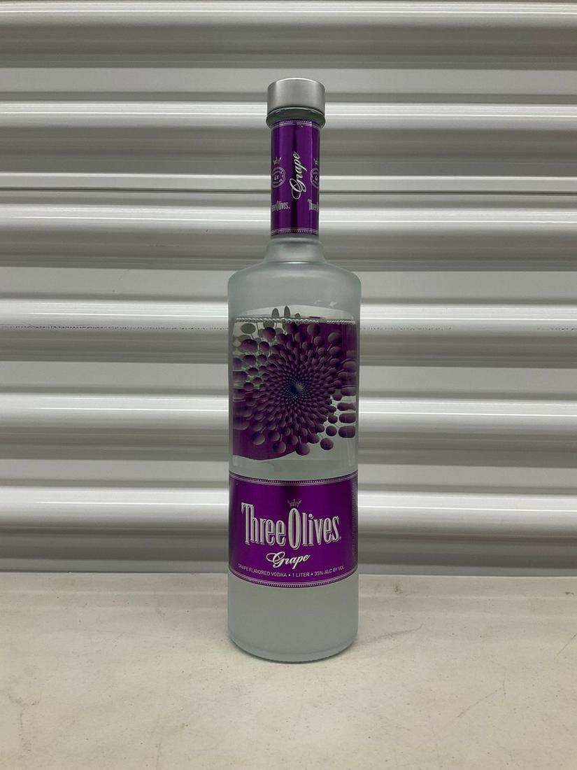 Three Olive Grape Vodka 1L Bottle (1 of 1)