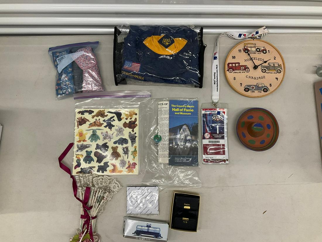Lot of Cub Scout Uniform, 2009 Yankees World Series Tickets, Beanie Baby Stickers and more: Lot of Cub Scout Uniform, 2009 Yankees World Series Tickets, Beanie Baby Stickers and more