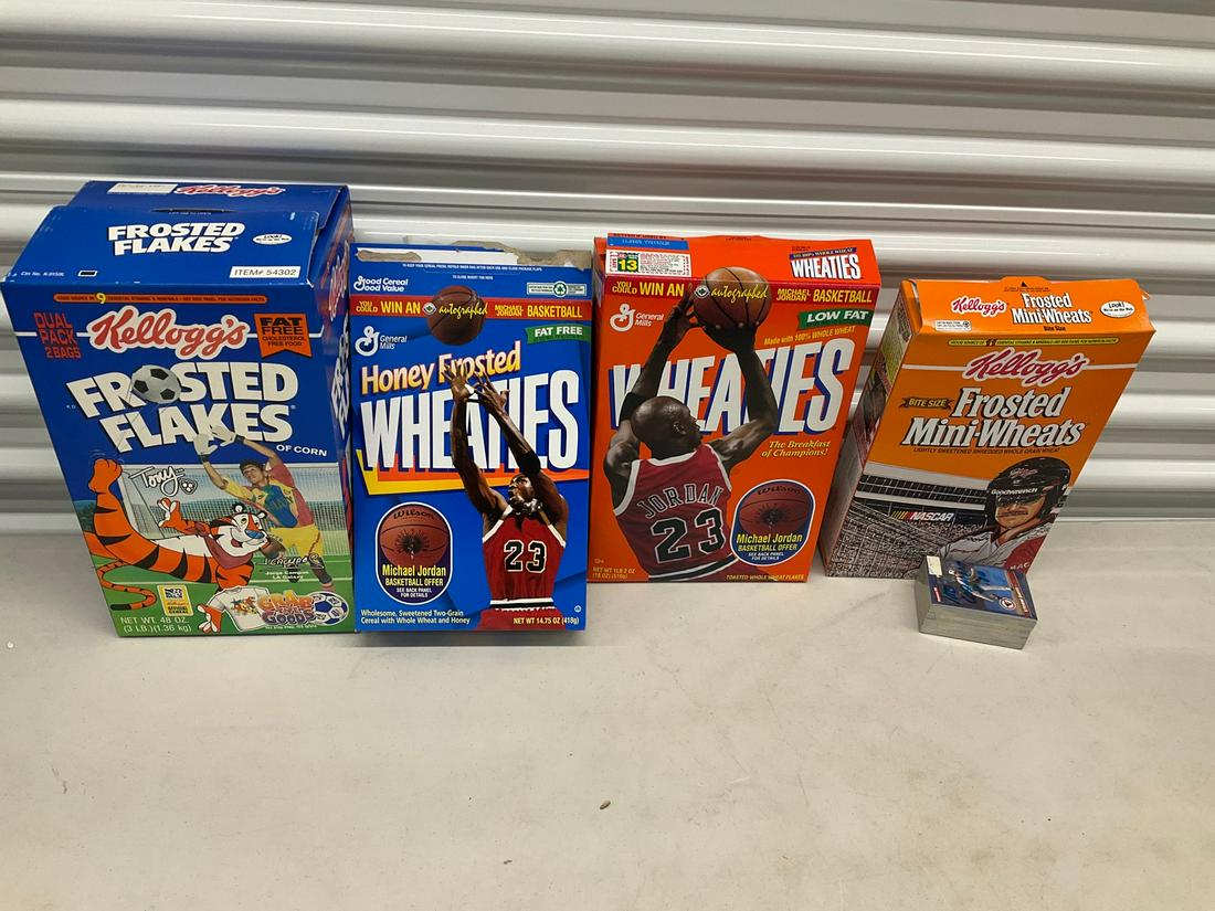Lot of Vintage Cereal Boxes and Donruss 86' Cards (1 of 1)