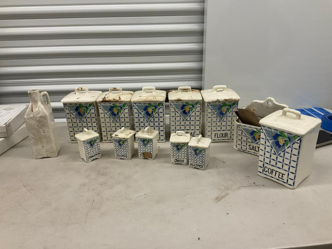 Lot of matching jar set for rice, sugar, spices, coffee, and more (1 of 1)