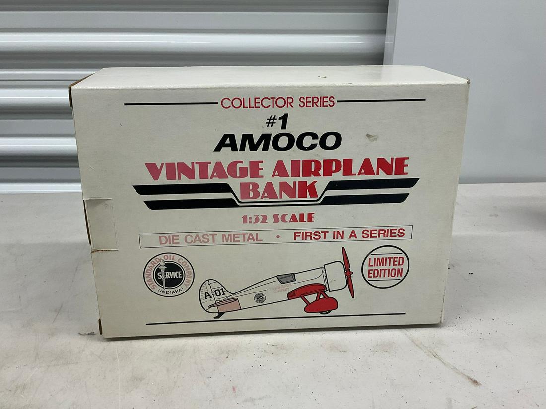 Collector Series #1 Amoco Vintage Airplane Bank 1:32 Scale Die cast metal first in series: Collector Series #1 Amoco Vintage Airplane Bank 1:32 Scale Die cast metal first in series