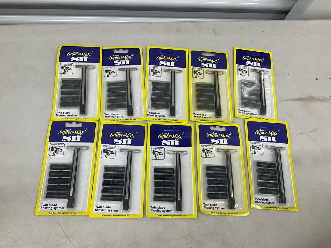Lot of Vidyut Super-Max twin bade shaving systems: Lot of Vidyut Super-Max twin bade shaving systems
