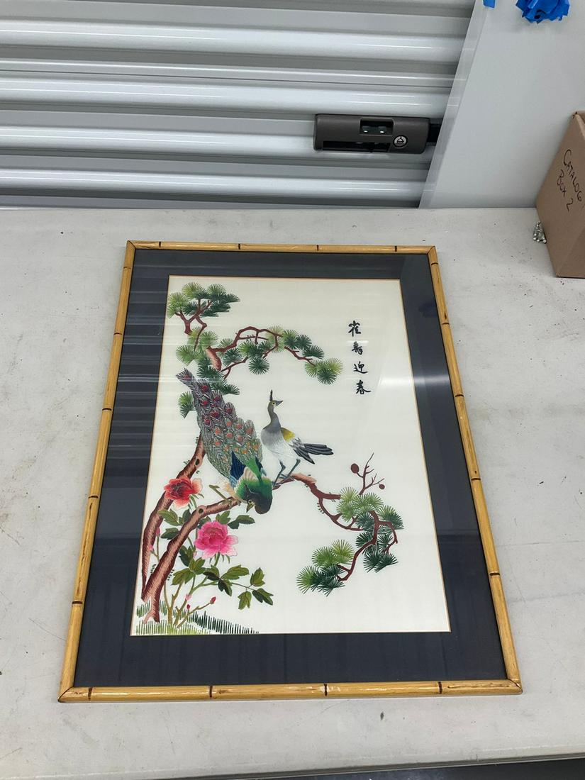 Framed embroidered art (1 of 1)