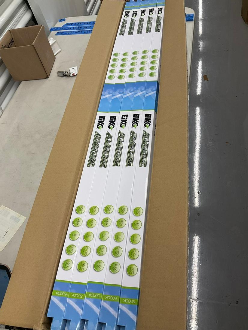Lot of Eiko Advantage LED T8 Linear 5000K lights: 49" long
