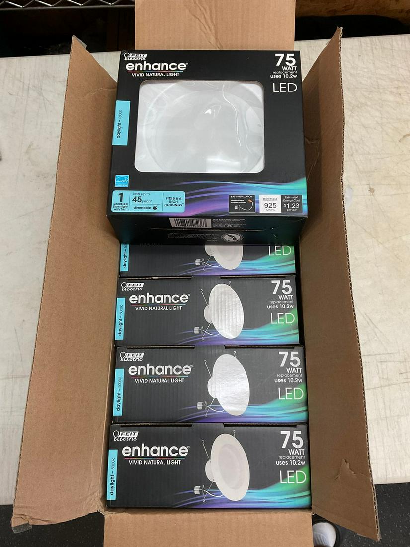 Lot of 6 FEIT electric enhance vivid lights (75 watt) (LED) (daylight) (1 of 1)