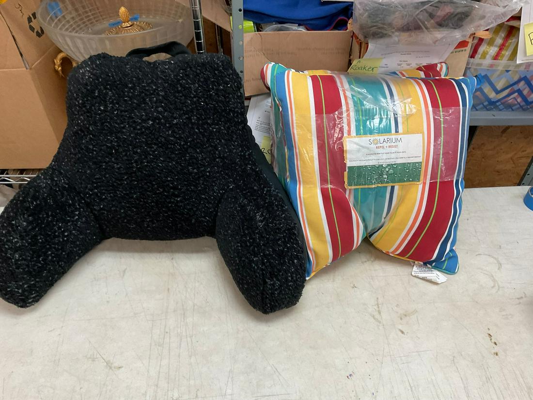 Pair of Solarium Repel + resist throw pillows and arm rest pillow: Pair of Solarium Repel + resist throw pillows and arm rest pillow