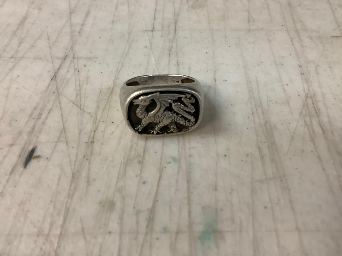 Sterling Silver Dragon Ring (1 of 1)