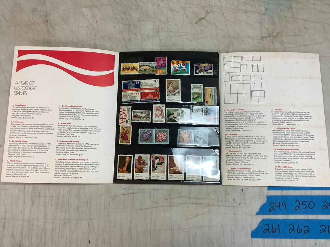 US Postal Service Mint Set of Commemorative Stamps 1974 (1 of 1)