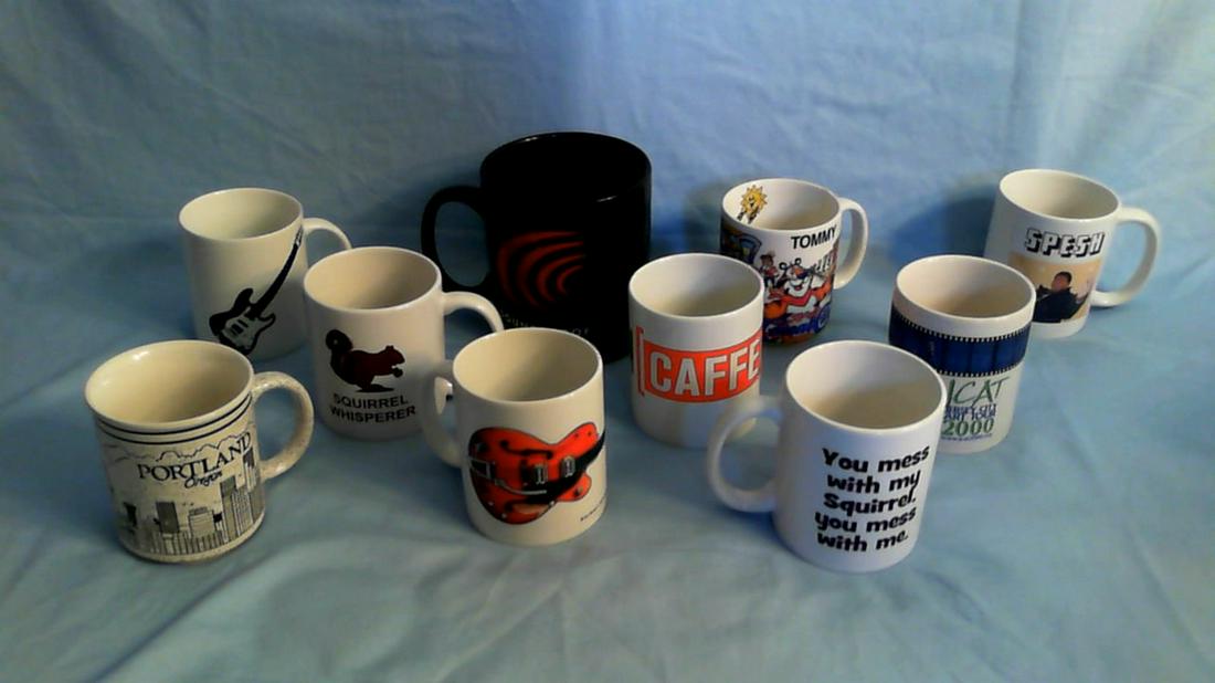 10 assorted coffee mugs (1 of 1)