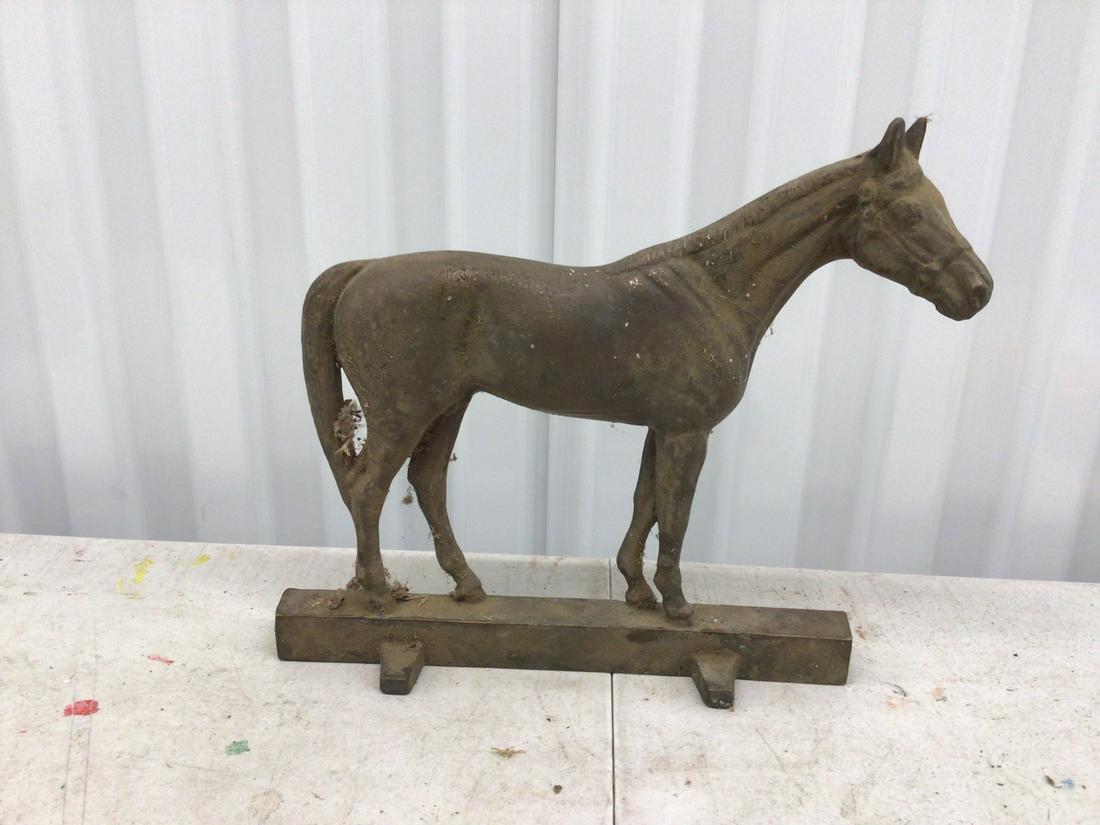 Antique bronze horse door stop (1 of 1)
