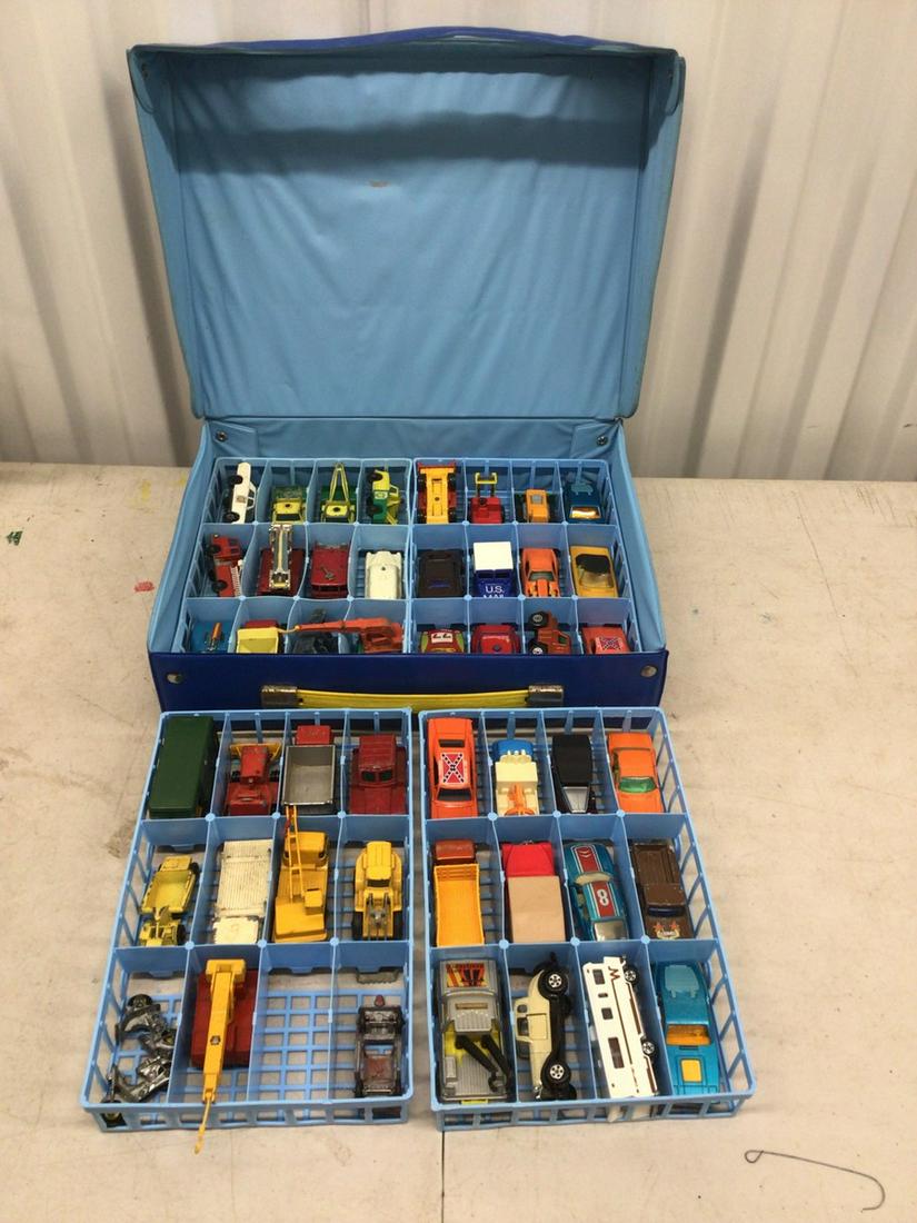 Large lot of vintage hotwheels, matchbox and more with carrier case (1 of 1)