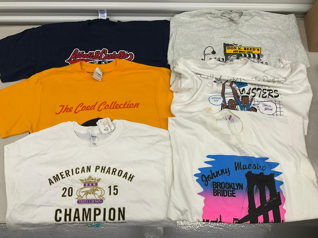 Lot of novelty shirts, Johhny Maestro, The Coasters and more all size Large: Lot of novelty shirts, Johhny Maestro, The Coasters and more all size Large