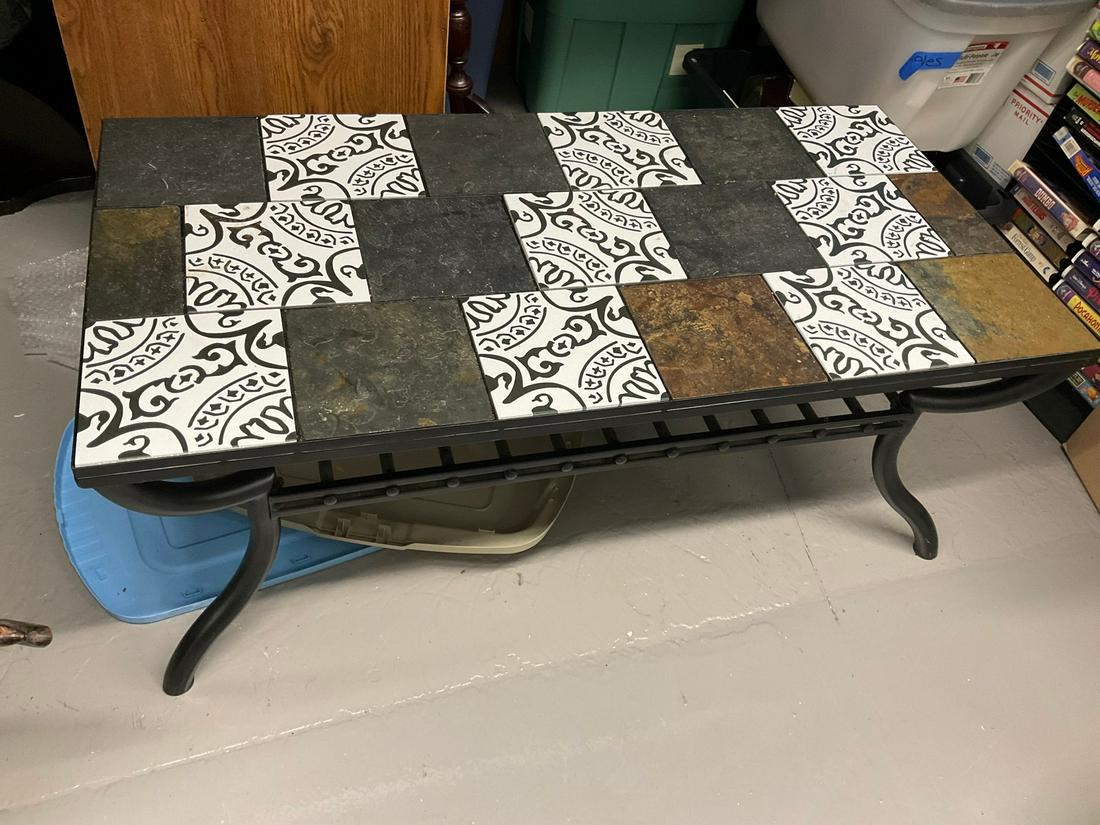Decorative tile coffee table 48x24: Decorative tile coffee table 48x24