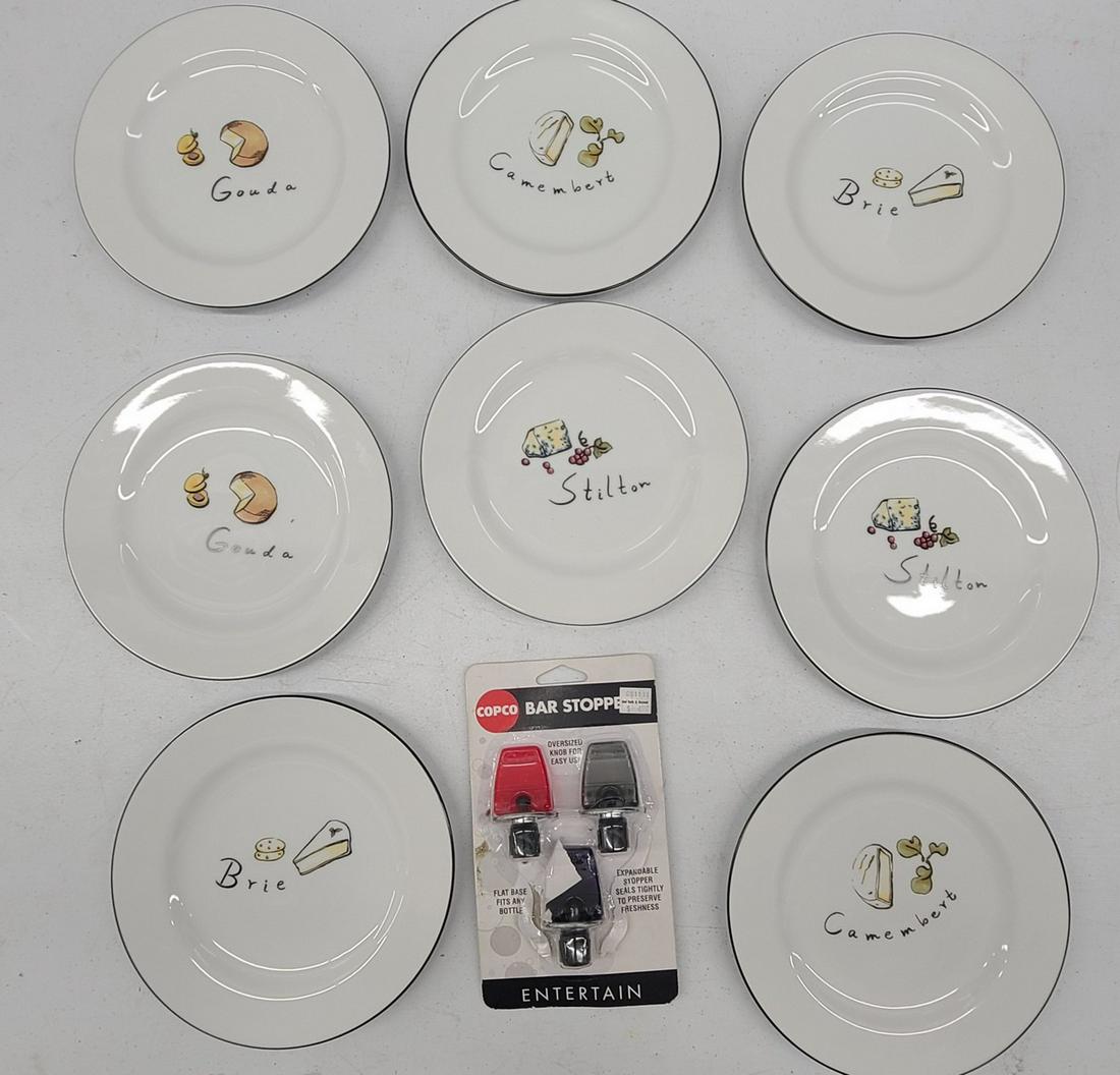 Pottery Barn Cheese Plates and Bar Stoppers (1 of 1)