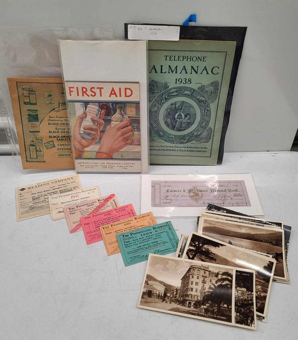 Collection of ephemera, postcards, and more: Collection of ephemera, postcards, and more