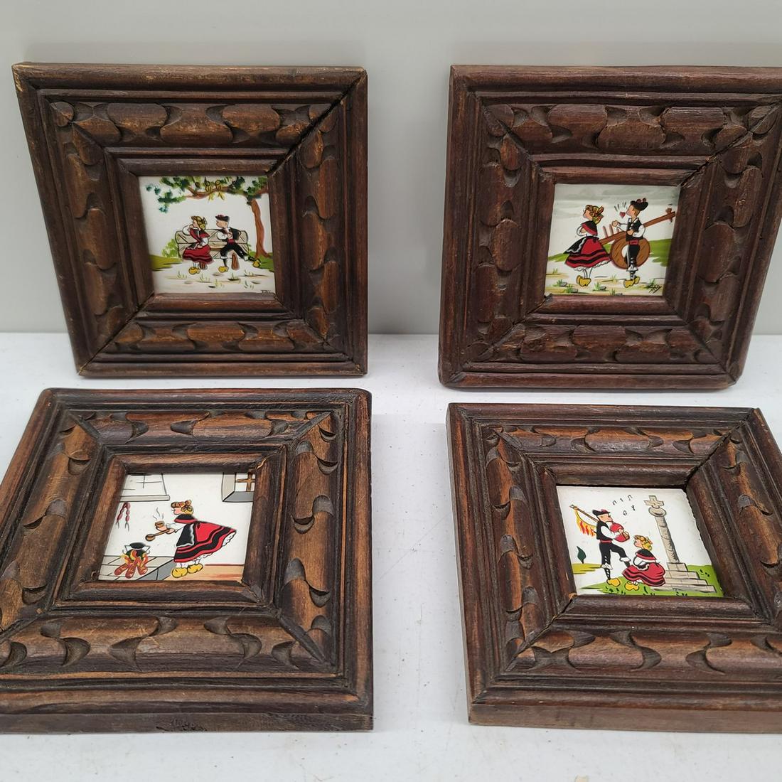 4- 5x5" hand painted tile art Made in Spain (1 of 1)