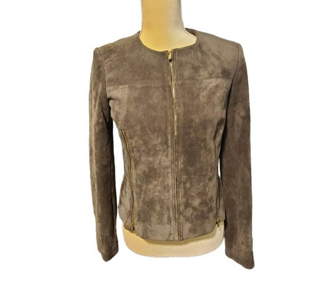 Calvin Klein Faux Suede Jacket Sze 2 (1 of 1)