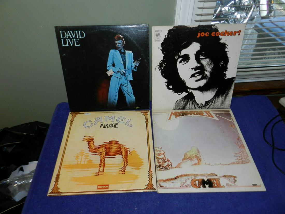 LOT OF VINTAGE RECORDS DAVID BOWIE CAMEL MORE: LOT OF VINTAGE RECORDS DAVID BOWIE CAMEL MORE