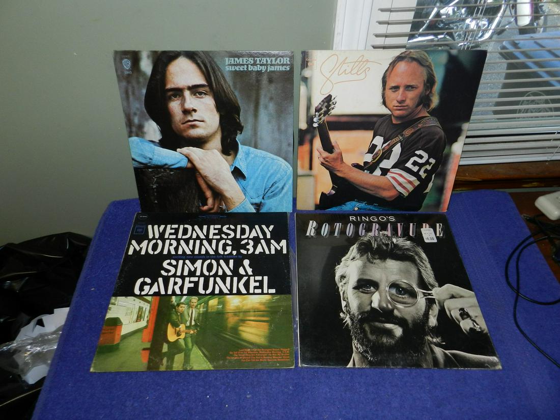 LOT OF VINTAGE RECORDS RINGO STARR JAMES TAYLOR: LOT OF VINTAGE RECORDS RINGO STARR JAMES TAYLOR
