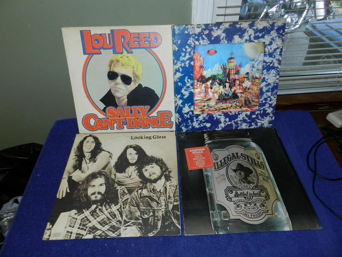LOT OF VINTAGE RECORDS LOU REED ROLLING STONES: LOT OF VINTAGE RECORDS LOU REED ROLLING STONES