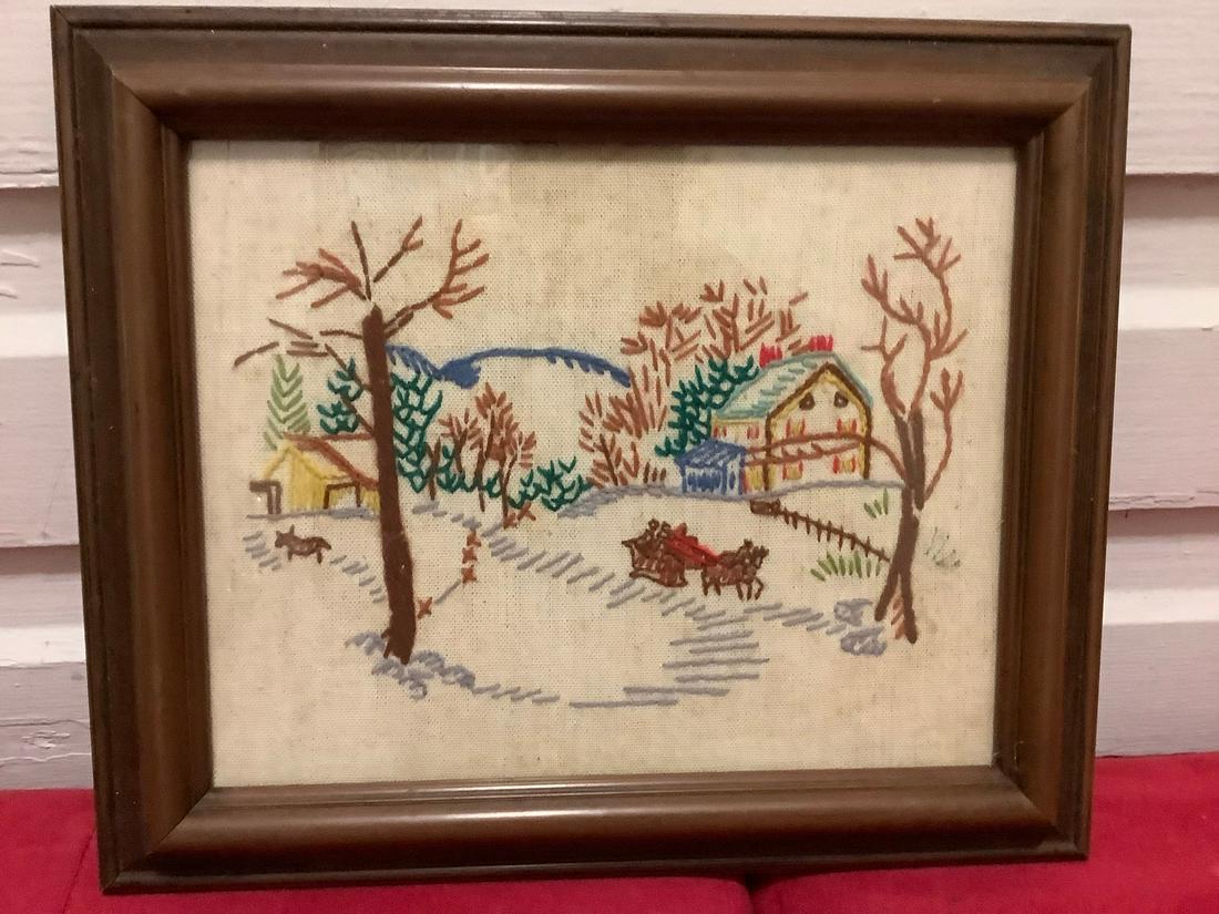 Framed Needle Point Picture 11x13 (1 of 1)