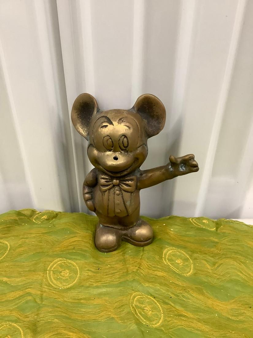 Vintage Cast Iron Mickey Mouse Made in Korea 6 in. (1 of 1)