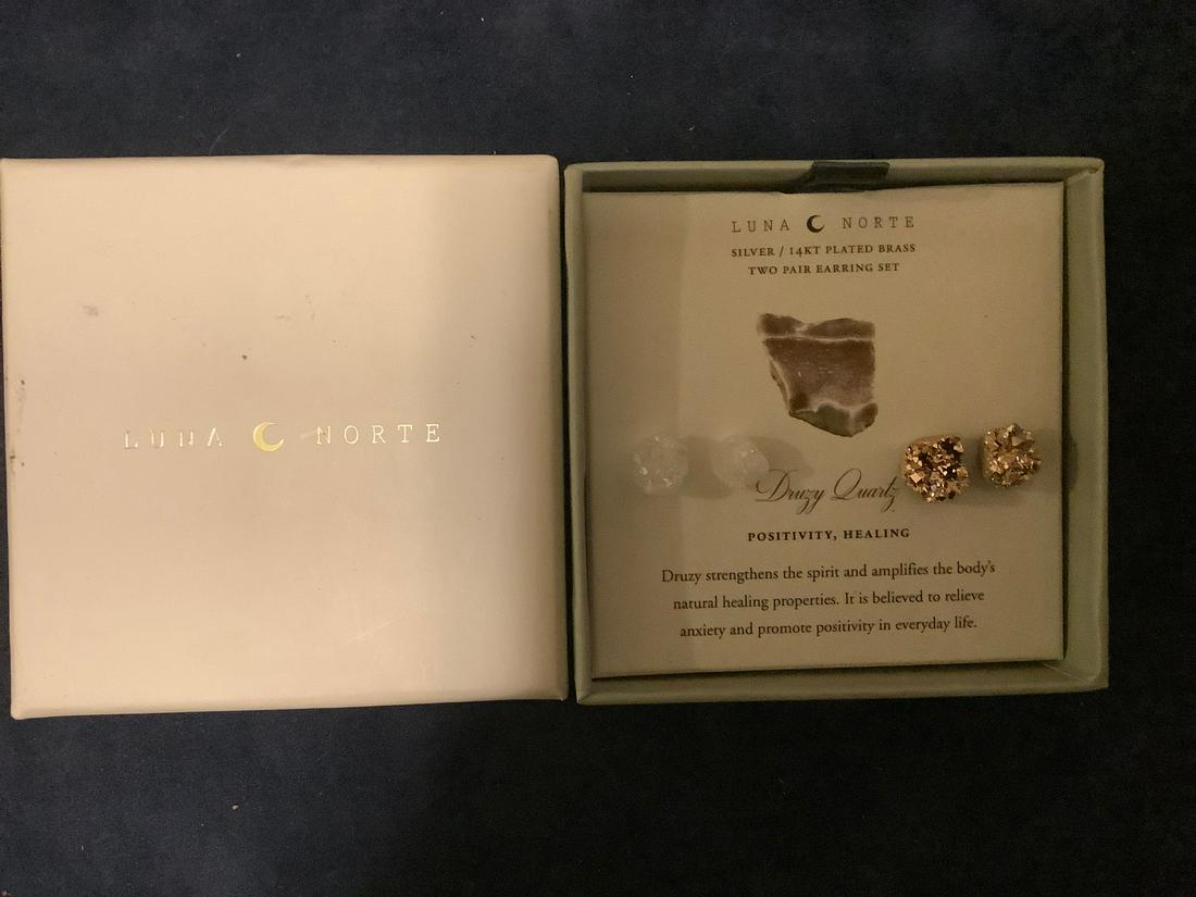 Luna Norte Silver/14Kt Plated Brass Two Pair Earring Set (1 of 1)