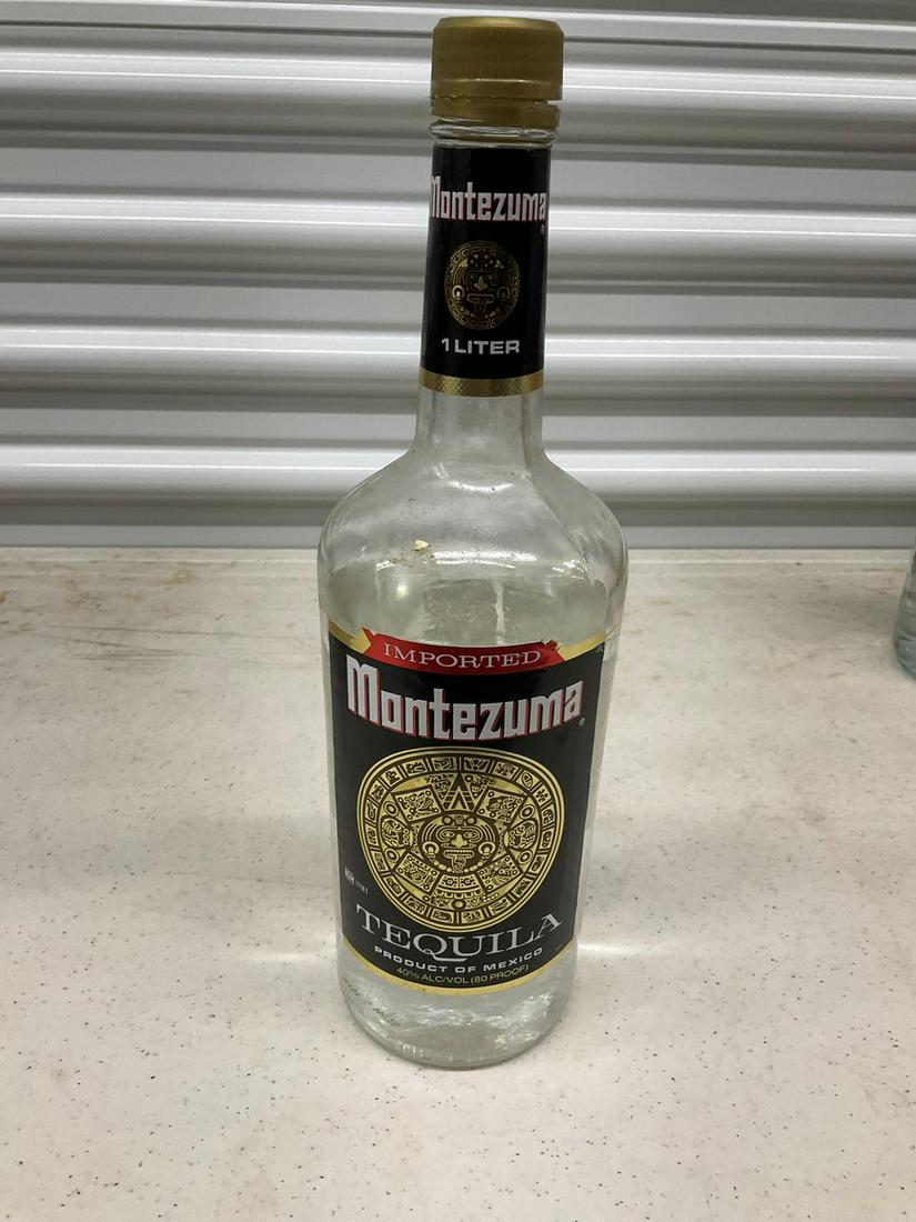 Montezuma Tequila One Liter Bottle Aug 16, 2022 Emanon Auctions and